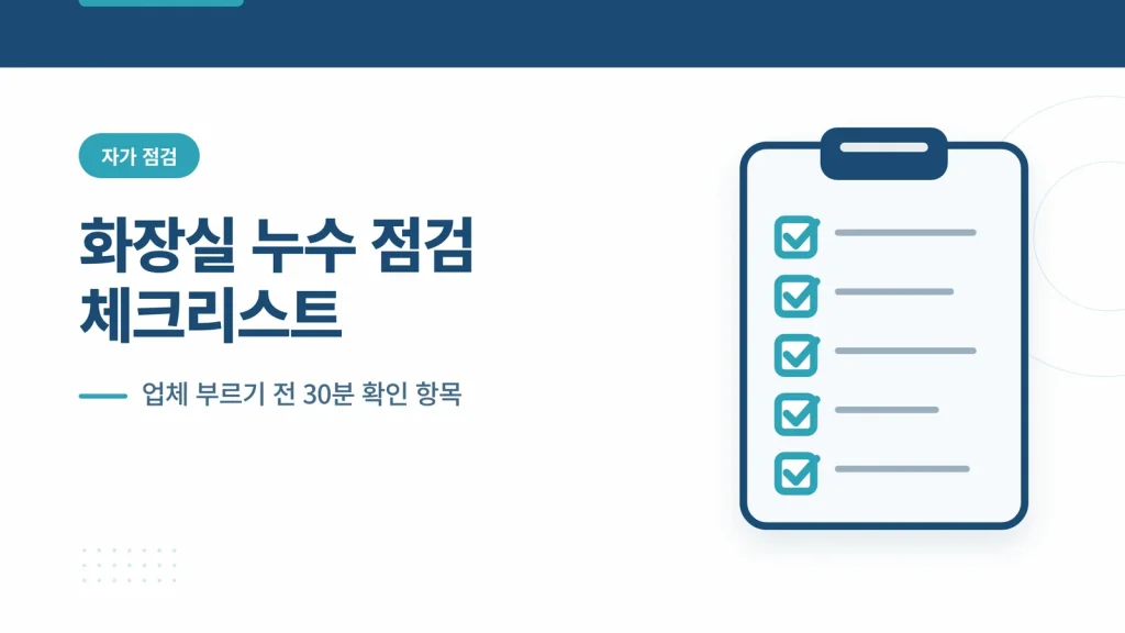 화장실 누수 점검 체크리스트 썸네일